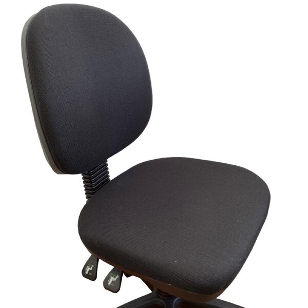 RAPIDLINE BUDGET MEDIUM BACK OPERATOR CHAIR 3 Lever Black Fabric Seat and Back
