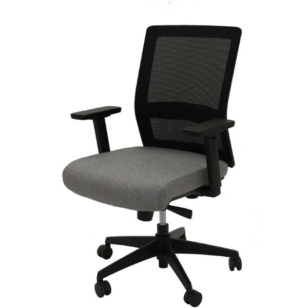 RAPIDLINE GESTURE MESH CHAIR W480 x D470 x H450-540mm Black/ Grey