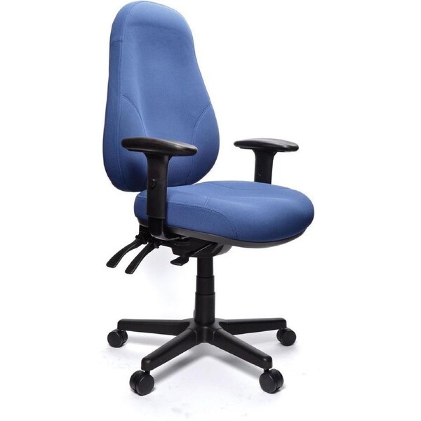 BURO PERSONA CHAIR With Arms Jett Fabric Upholstery Blue