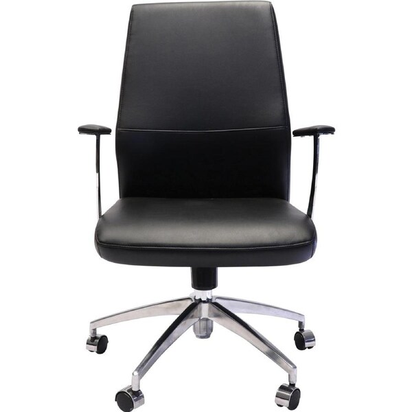 Rapidline Medium Back Slimline Executive Chair Black PU