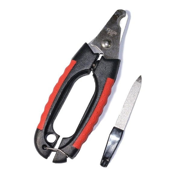 2 x Small Dog Cat Nail Clipper Grooming Shears Scissors Ergonomic w Steel File B