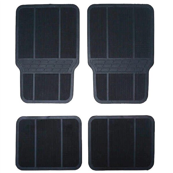 4Pcs Car Floor Mats Universal Fit Front Rear Rubber Black Carpet All Weather AU