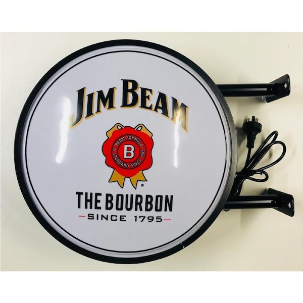Jim Beam Bourbon Beer Bar Lighting Wall Sign Light LED