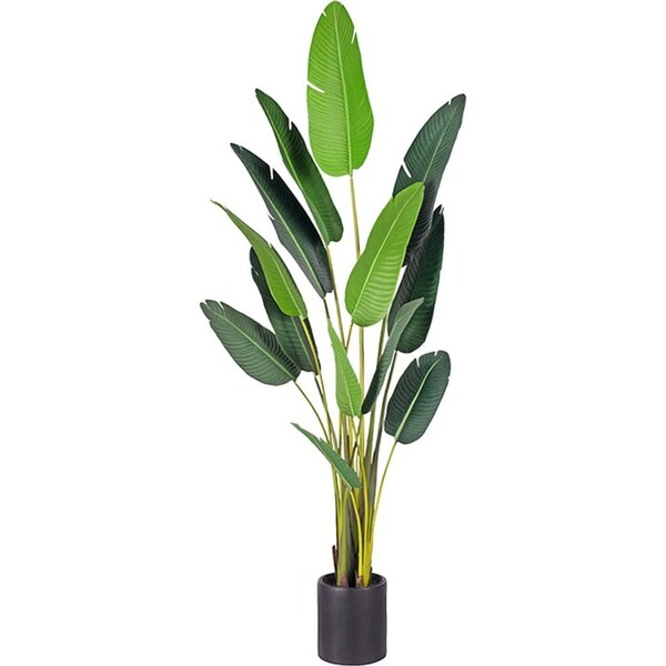 SOGA 220cm Artificial Giant Green Birds of Paradise Tree Fake Tropical Indoor Plant Home Office Decor