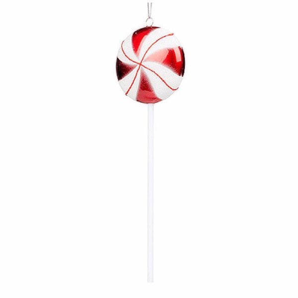 Red White Lollypop on Stick 26cm