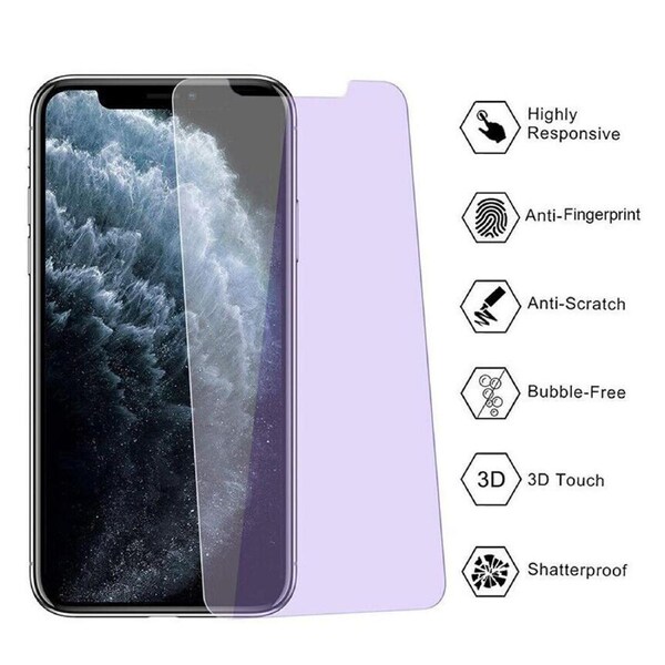Nuglas 2x Screen Protector Anti Blue UV Tempered Glass For IPhone 11 Pro/X/Xs