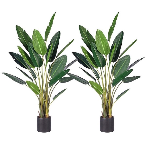 SOGA 2X 245cm Artificial Giant Green Birds of Paradise Tree Fake Tropical Indoor Plant Home Office Decor