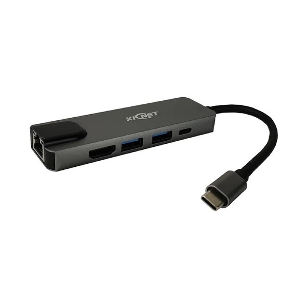 5 IN 1 USB Type C to 4K HDTV LAN USB 3.0 USB PD Hub Adapter