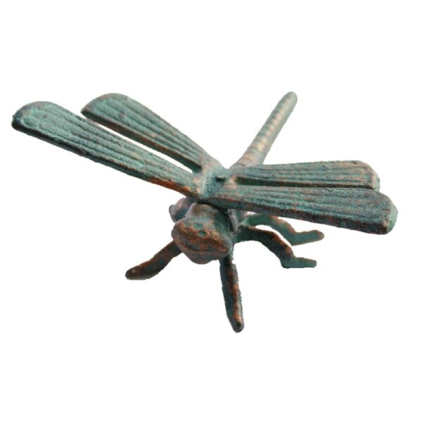 Mr Gecko Cast Iron Handcrafted DragonFly Paperweight Garden Ornament