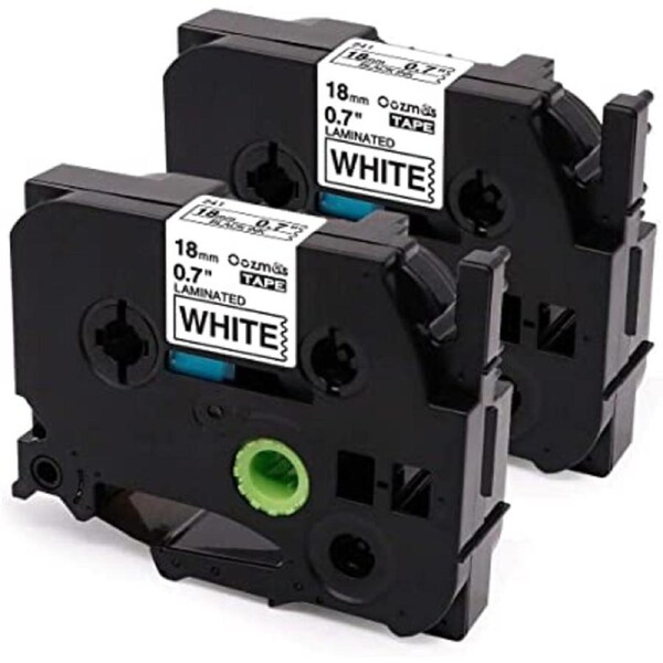 Premium Generic Label Cassette - Black on White 18mm Replacement for Part Number : TZ-241,TZe-241