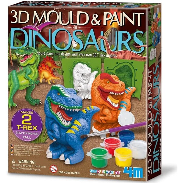 4M - 3D Mould & Paint Dinosaurs