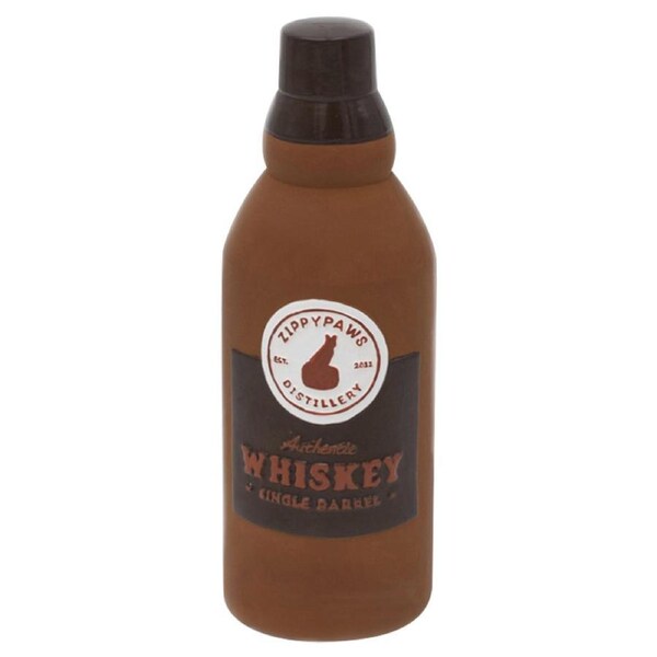 Zippy Paws Latex Happy Hour Crusherz Squeaker Dog Toy - Whiskey