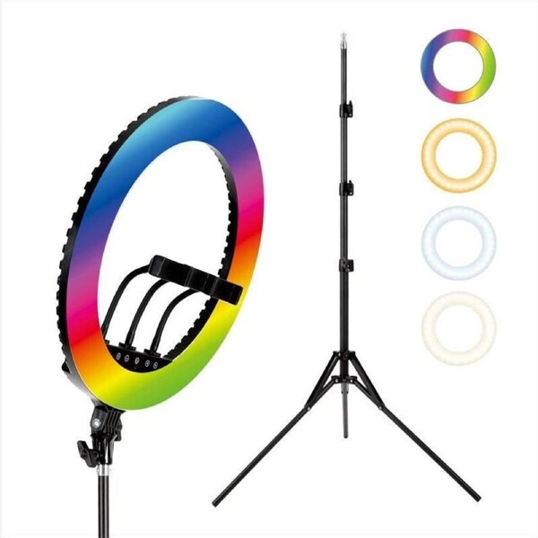 HQ 18 Inch RGB Ring Light tripod LED RingLight Selfie Ring Light