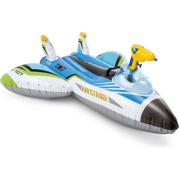 Intex 117cm Inflatable Water Gun Plane Ride-On/Float w/Handle Pool/Beach Toy Ast