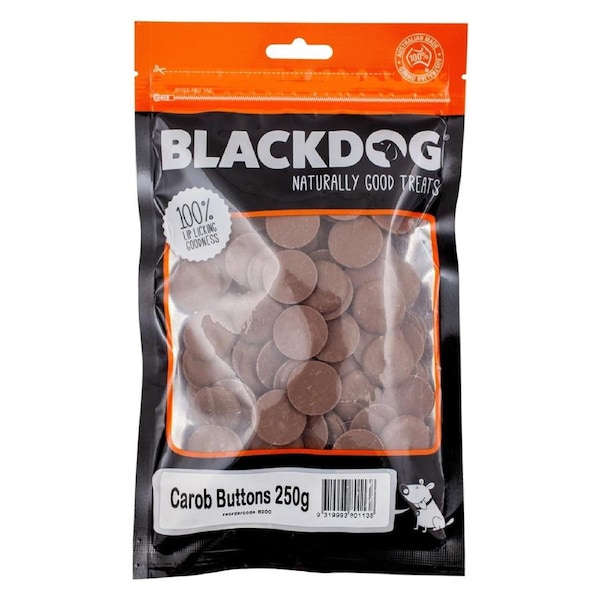 Blackdog Puppy/Dog Carob Buttons 250g Treats Low Fat Healthy Food Snacks/Chews