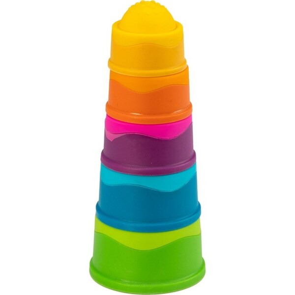 Fat Brain Toy Co Dimpl Stack for 6m+ Baby/Infants BPA Free Silicone Stacking Toy