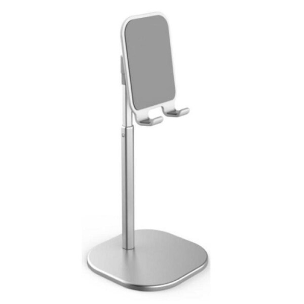 Cell Phone Stand, Fully Foldable, Adjustable Desktop Phone Holder Cradle Dock- Silver