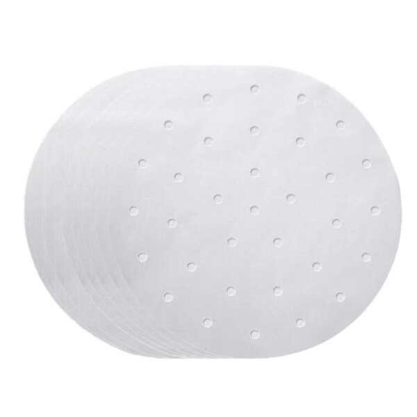 Air Fryer Parchment Paper Liners, 100Pcs Square Air Fryer Liners - Round White