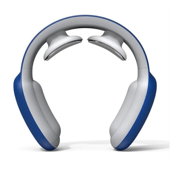 Electric Pulse Neck Massager Cordless, Intelligent Neck Massager with Heat- Blue