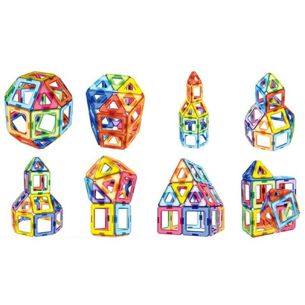 66 PCS Magnetic Building Blocks, Magnetic Tiles for Kids Toys Magnet Toys Set 3D Building Blocks