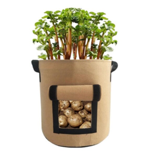 Potato Grow Bags, Garden Planting Bag with Durable Handle - Brown