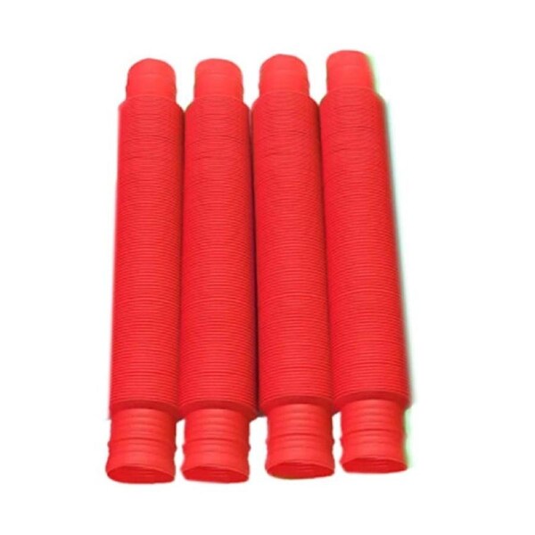 Set of 4 Pop Up Sensory Tubes - Red