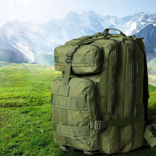 40L Slimbridge Camping & Hiking Backpack Rucksack - Army Green
