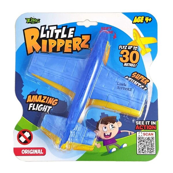ZING Indoor Outdoor Sports Air Plane Classics Little Ripperz Blue