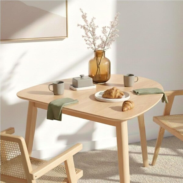 Oxley Dining Table Solid and Durable 6 Seater Table for Dining Area Oak
