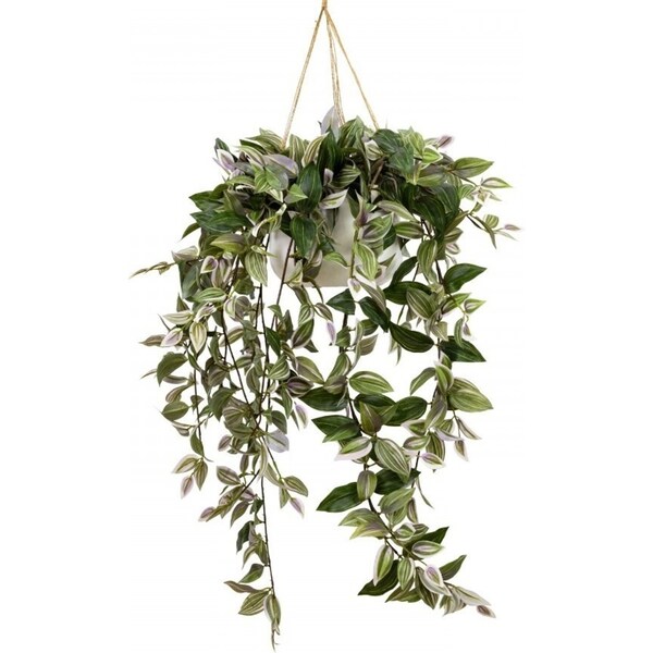 120cm Wandering Dew in Hanging Planter (with Rope) Faux Jew Artificial Plant