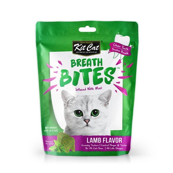 Cat Breath Bites 60 gram Lamb Flavour Oral Treats by Kit Cat