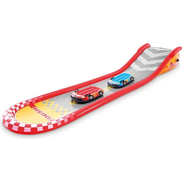 Intex 5.6m Inflatable Racing Fun Slide/Surf Riders Kids Outdoor Water Toy 6y+