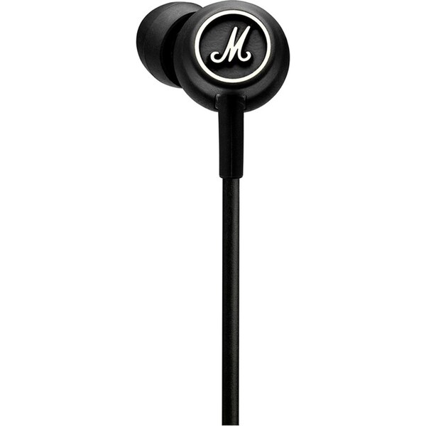 Marshall Mode Wired Tangle Free In-Ear Earphones w/3.5mm Input/Microphone BK/WHT