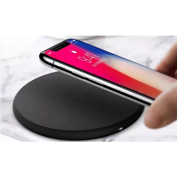 Wireless Charger, Fast Qi Wireless Charging Pad Compatible with iPhone & Samsung- Black