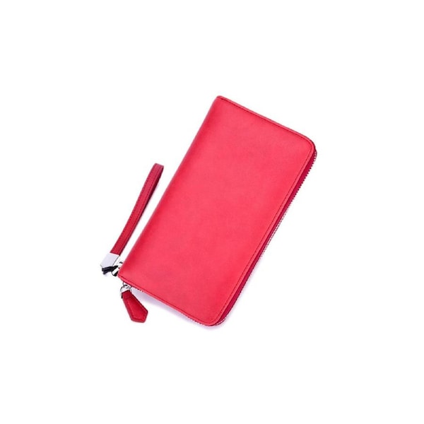Ladies Genuine Leather Wallets with Card Slots - Red