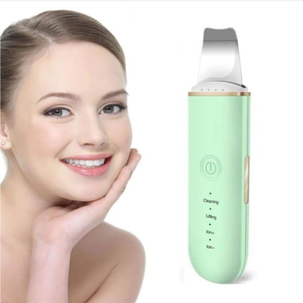 Skin Scrubber Skin Spatula, Blackhead Remover, Facial Cleaner, Skincare Tool- Green