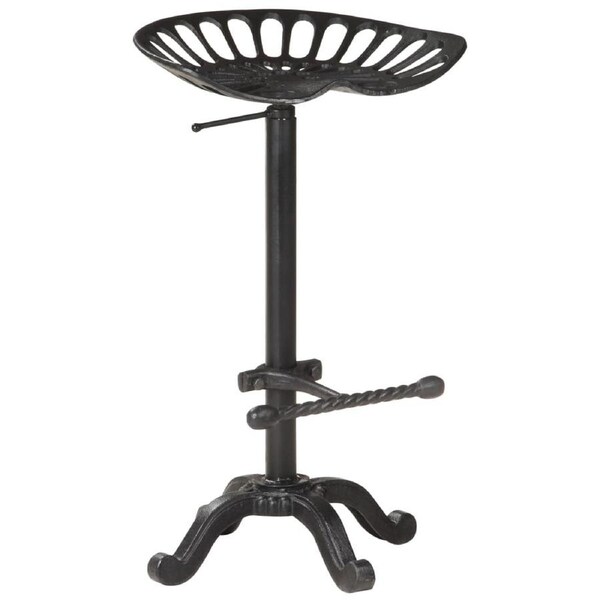 Bar Stool Black Cast Iron vidaXL