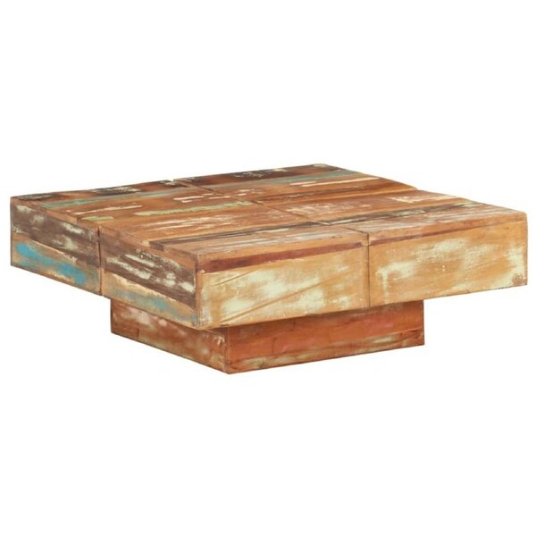 Coffee Table 80x80x28 cm Solid Reclaimed Wood vidaXL