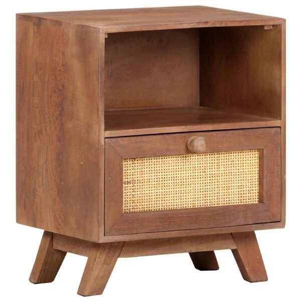 Bedside Cabinet 40x30x50 cm Solid Mango Wood vidaXL