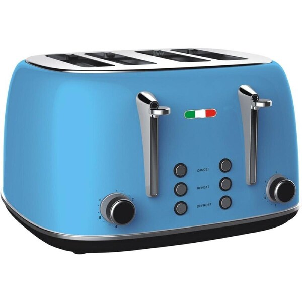 Vintage Electric 4 slice Toaster Sky Blue Stainless Steel 1650W