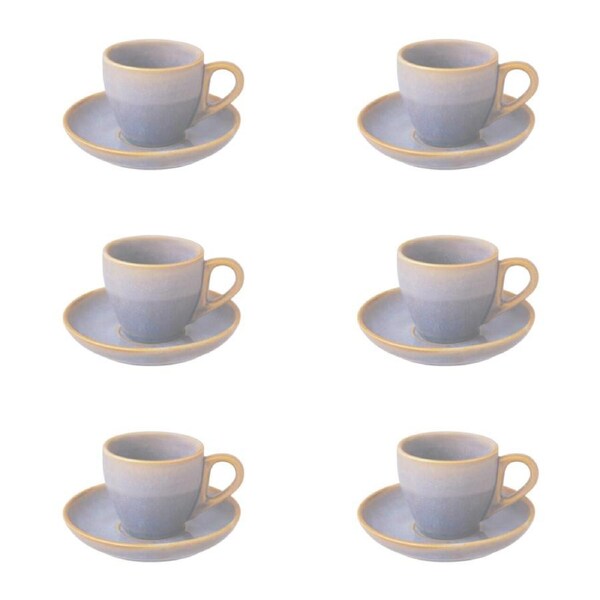 Brew Azure Blue Espresso Cup & Saucer x 6