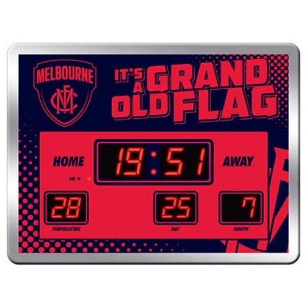 Melbourne Demons AFL Aussie Rules SCOREBOARD LED Clock