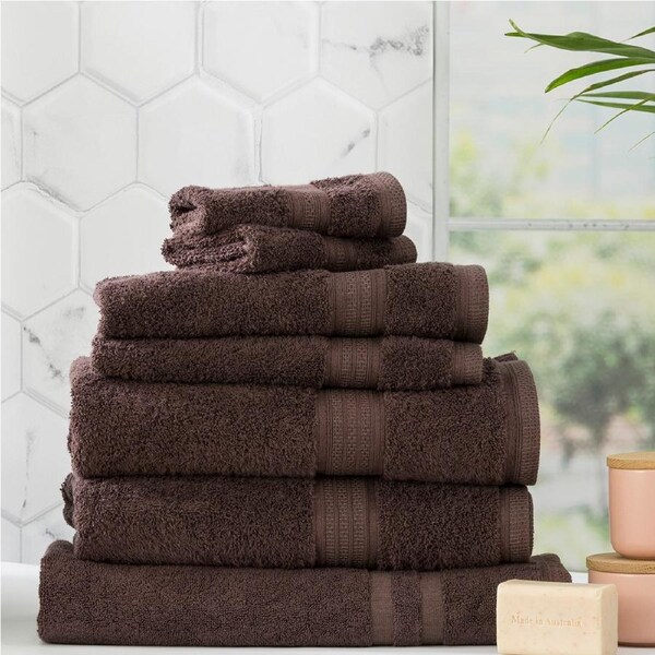 Renee Taylor Stella 650 GSM Bamboo Cotton 7 Piece Cocoa