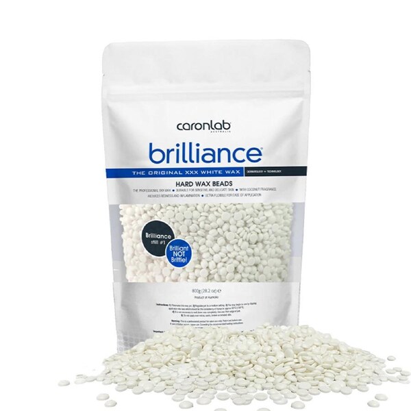 Caronlab Brilliance Hard Wax White Beads - 800g