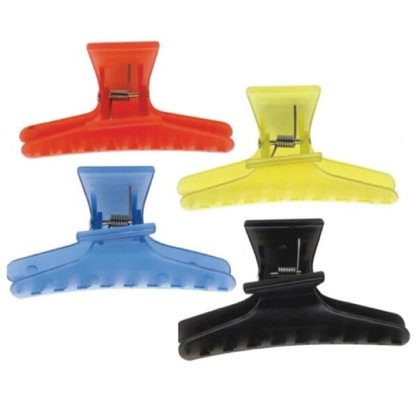 Fluro Large Butterfly Clips 12pk