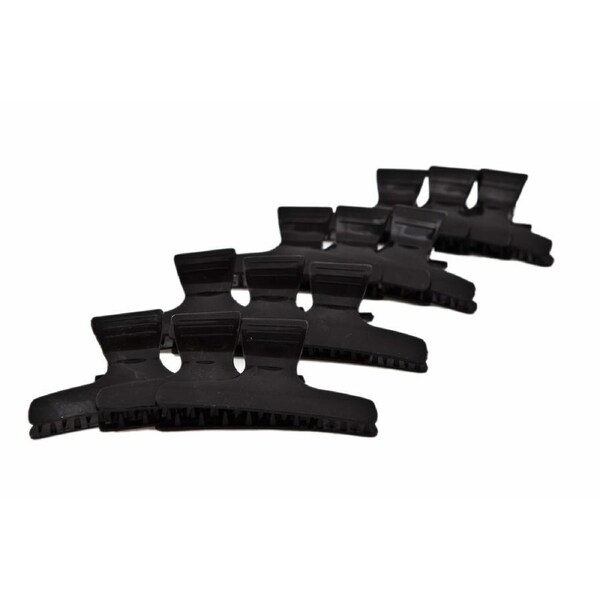 Black Large Butterfly Clips 12pk