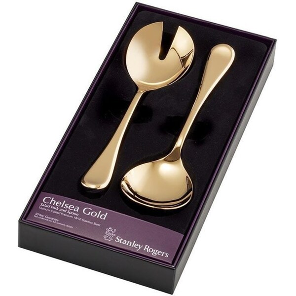 Stanley Rogers Chelsea Gold 2 Piece Salad Server Set