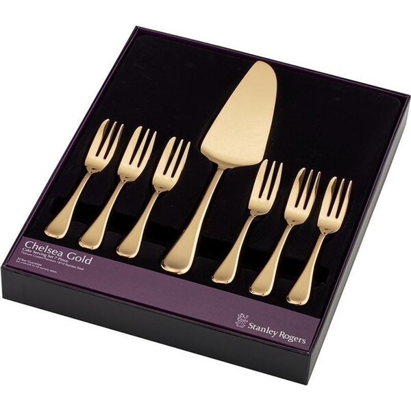 Stanley Rogers Chelsea Gold 7 Piece Cake Serving Set