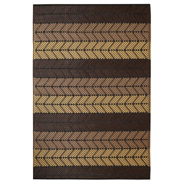 Seattle Chestnut & Summer Melon Recycled Plastic Outdoor Rug and Mat - 180 x 270 cm - Weatherproof Rug, Recycled Plastic, Sustainable, Eco Friendly UV Resistant, Durable Outdoor, Patio Rug
