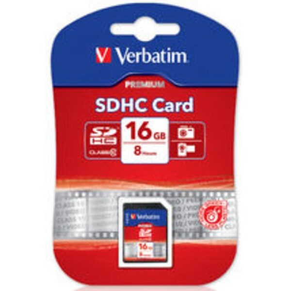 VERBATIM SDHC 16GB Class 10 Up to 45MB/Sec 300X read speed